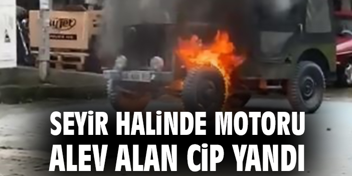 Arhavi’de aracın motoru yandı, can kaybı yok!