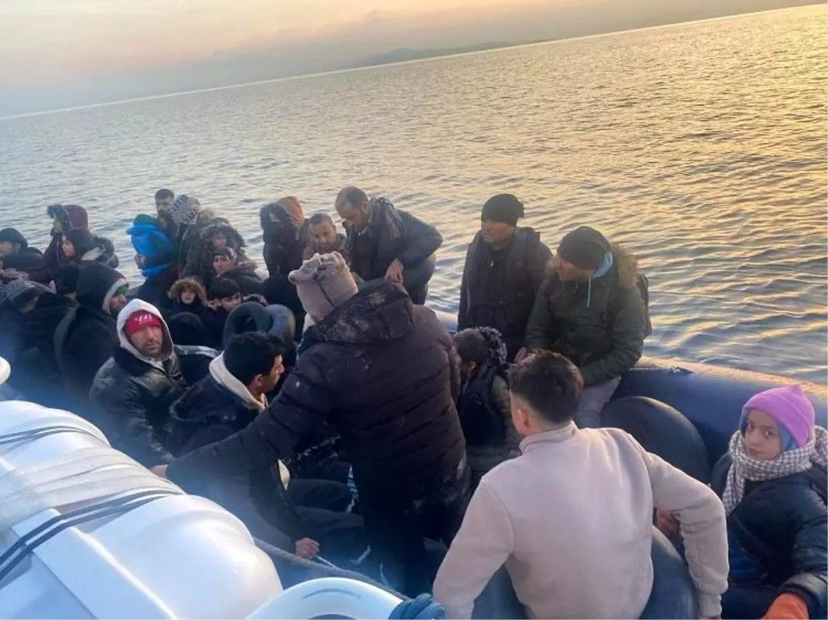 Çeşme Açıklarında 36 Düzensiz Göçmen Yakalandı