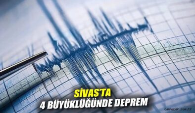 Sivas’ta 4 Büyüklüğünde Deprem Oldu!
