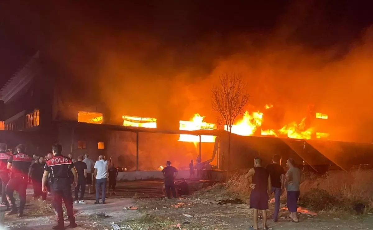 Gaziemir’de Mobilya Fabrikasında Yangın!