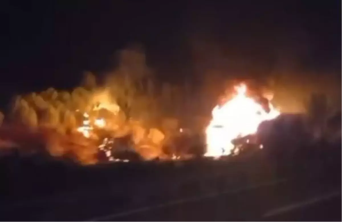 TIR Yangını Yolda Dehşet Sarstı!
