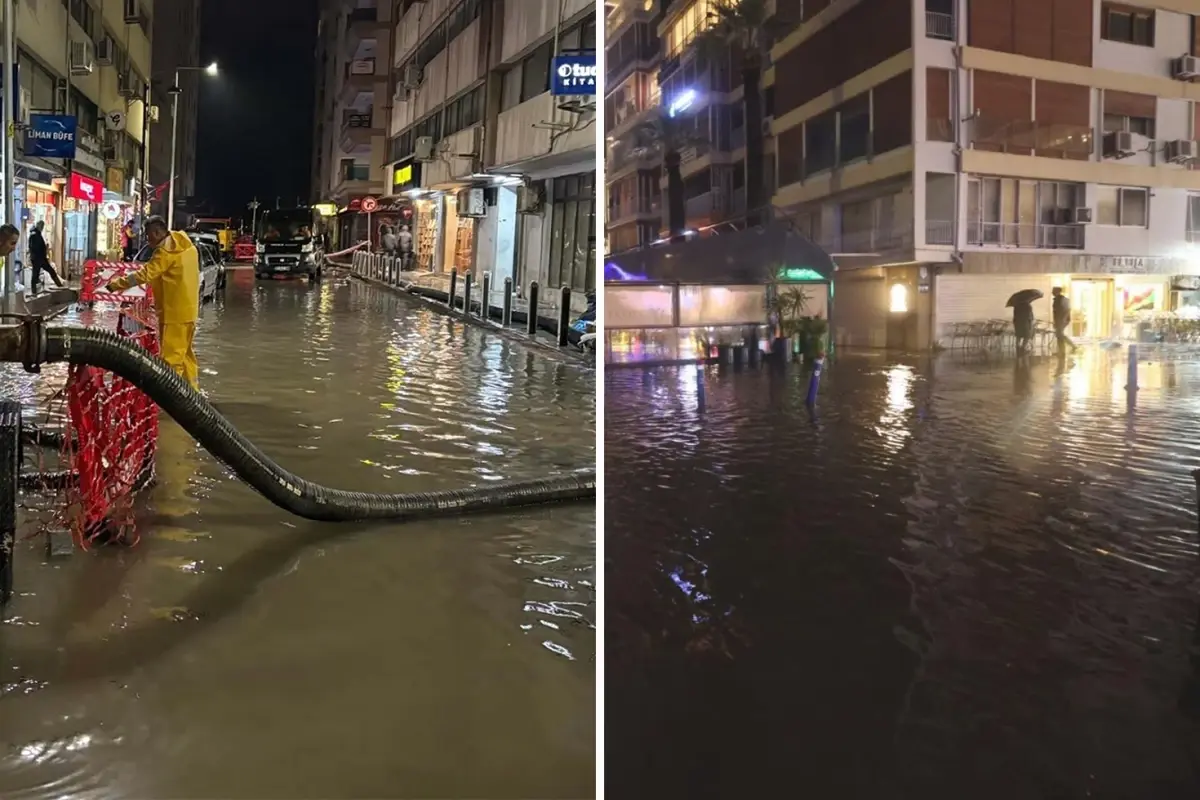 İzmir’de Sağanak: Cadde ve Sokaklar Göl Oldu!