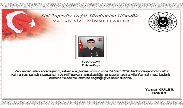 Kahraman Askerimiz Yusuf Açay Şehit Düştü